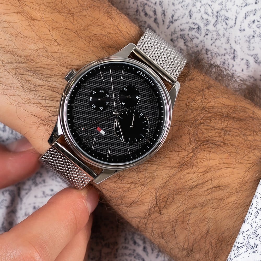 Tommy Hilfiger 1791415 Damon Men's Silver Mesh Watch