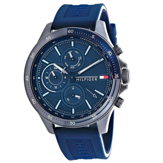 Tommy Hilfiger 1791721 Bank Men's Blue Silicone Watch