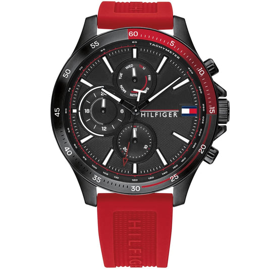 Tommy Hilfiger 1791722 Bank Men's Red Silicone Watch