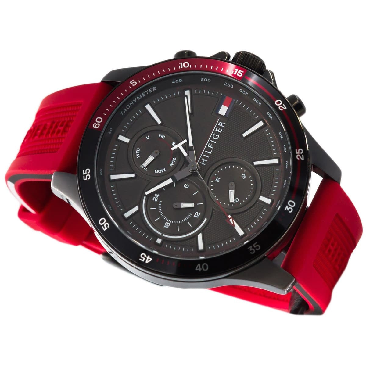 Tommy Hilfiger 1791722 Bank Men's Red Silicone Watch